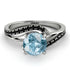 Twist Shank Aquamarine Engagement Ring - Maria No. 409 image 2