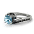 Twist Shank Aquamarine Engagement Ring - Maria No. 409 image 3