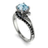 Twist Shank Aquamarine Engagement Ring - Maria No. 409 image 1