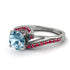 Twist Shank Aquamarine Engagement Ring - Maria No. 412 image 3