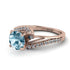 Twist Shank Aquamarine Engagement Ring - Maria No. 402 image 3