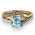 Twist Shank Aquamarine Engagement Ring - Maria No. 401 image 2