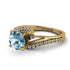 Twist Shank Aquamarine Engagement Ring - Maria No. 401 image 3