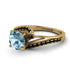 Twist Shank Aquamarine Engagement Ring - Maria No. 407 image 3