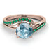Twist Shank Aquamarine Engagement Ring - Maria No. 405 image 2