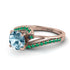 Twist Shank Aquamarine Engagement Ring - Maria No. 405 image 3