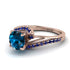 Twist Shank Blue Topaz Engagement Ring - Maria No. 514 image 3