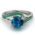 Twist Shank Blue Topaz Engagement Ring - Maria No. 506 image 2