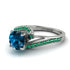 Twist Shank Blue Topaz Engagement Ring - Maria No. 506 image 3