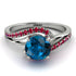 Twist Shank Blue Topaz Engagement Ring - Maria No. 512 image 2