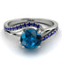 Twist Shank Blue Topaz Engagement Ring - Maria No. 515 image 2