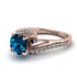 Twist Shank Blue Topaz Engagement Ring - Maria No. 502 image 3