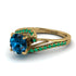 Twist Shank Blue Topaz Engagement Ring - Maria No. 504 image 3