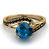 Twist Shank Blue Topaz Engagement Ring - Maria No. 507 image 2