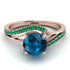 Twist Shank Blue Topaz Engagement Ring - Maria No. 505 image 2