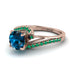 Twist Shank Blue Topaz Engagement Ring - Maria No. 505 image 3