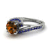 Twist Shank Brown Diamond Engagement Ring - Maria No. 1115 image 3