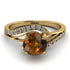 Twist Shank Brown Diamond Engagement Ring - Maria No. 1101 image 2