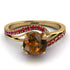 Twist Shank Brown Diamond Engagement Ring - Maria No. 1110 image 2