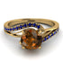 Twist Shank Brown Diamond Engagement Ring - Maria No. 1113 image 2