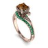 Twist Shank Brown Diamond Engagement Ring - Maria No. 1106 image 1