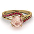 Twist Shank Morganite Engagement Ring - Maria No. 910 image 2