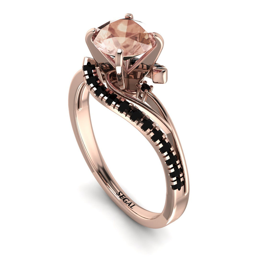 Twist Shank Morganite Engagement Ring - Maria No. 908