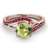 Twist Shank Peridot Engagement Ring - Maria No. 711 image 2
