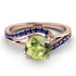 Twist Shank Peridot Engagement Ring - Maria No. 714 image 2