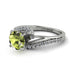 Twist Shank Peridot Engagement Ring - Maria No. 703 image 3