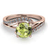 Twist Shank Peridot Engagement Ring - Maria No. 702 image 2