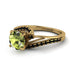 Twist Shank Peridot Engagement Ring - Maria No. 707 image 3