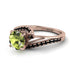 Twist Shank Peridot Engagement Ring - Maria No. 708 image 3