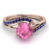 Twist Shank Pink Moissanite Engagement Ring - Maria No. 814 image 2