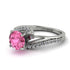 Twist Shank Pink Moissanite Engagement Ring - Maria No. 803 image 3