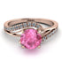 Twist Shank Pink Moissanite Engagement Ring - Maria No. 802 image 2