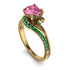 Twist Shank Pink Moissanite Engagement Ring - Maria No. 804 image 1