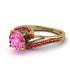 Twist Shank Pink Moissanite Engagement Ring - Maria No. 810 image 3