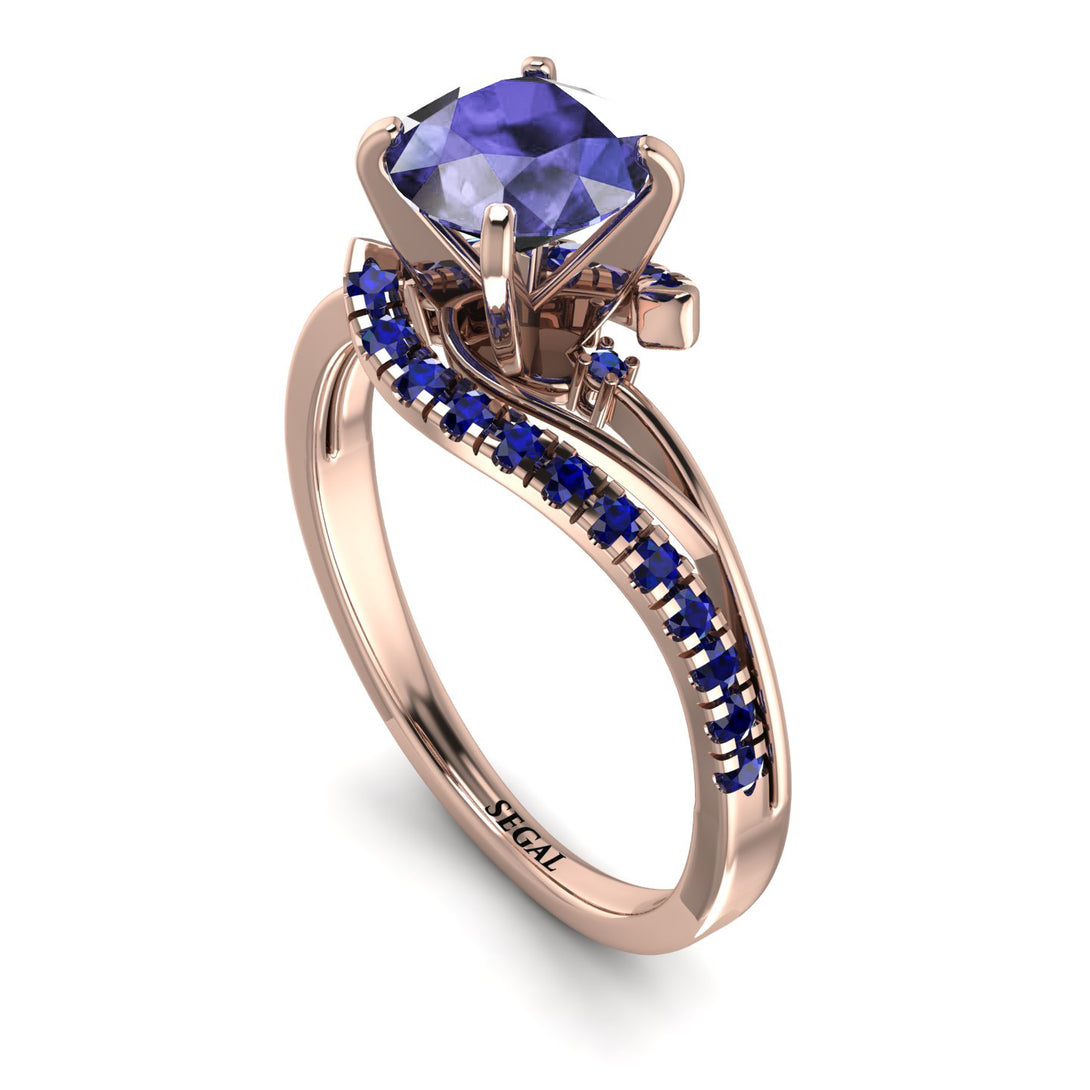 Twist Shank Tanzanite Engagement Ring - Maria No. 214