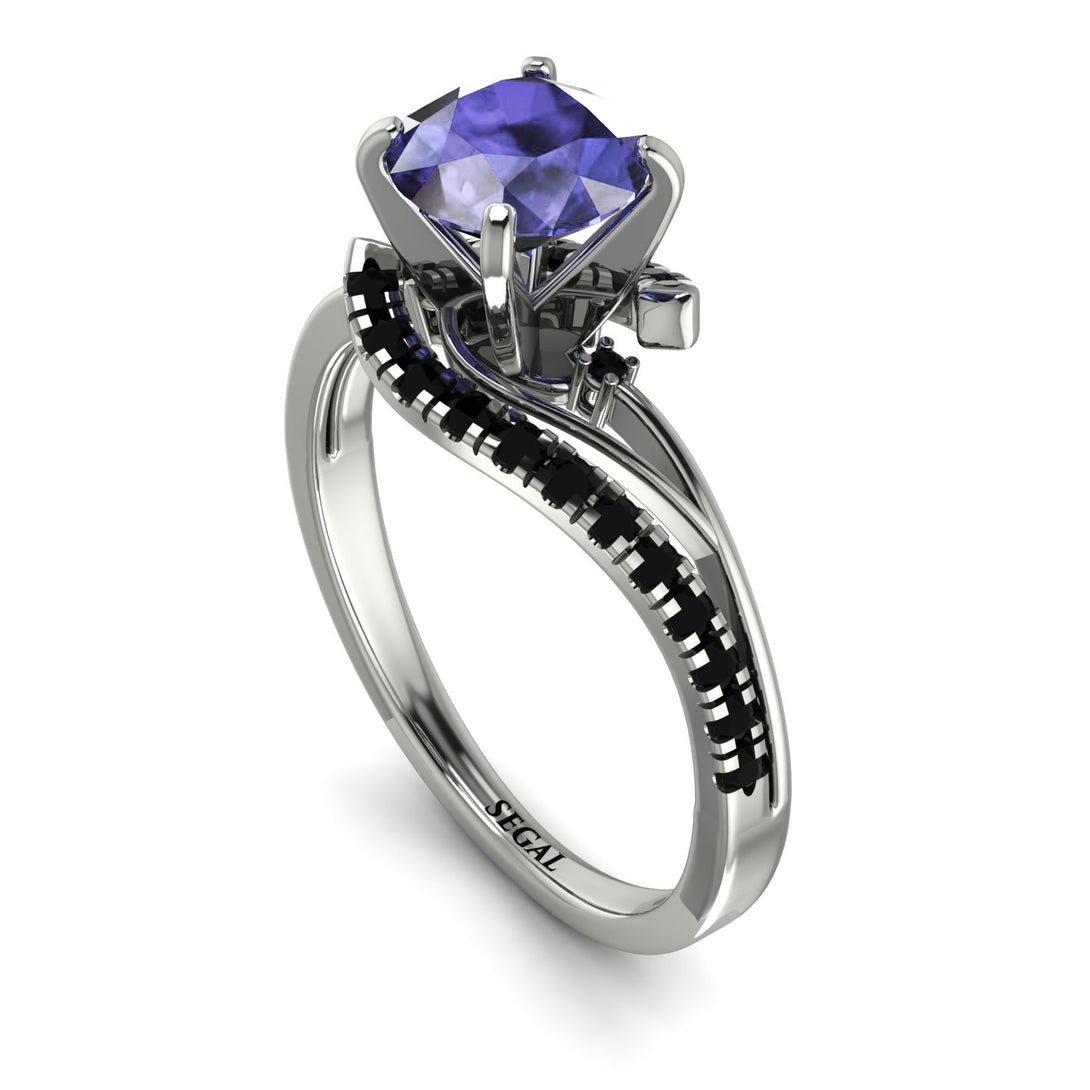 Twist Shank Tanzanite Engagement Ring - Maria No. 209