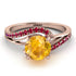 Twist Shank Yellow Diamond Engagement Ring - Maria No. 1011 image 2