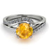 Twist Shank Yellow Diamond Engagement Ring - Maria No. 1003 image 2