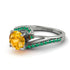 Twist Shank Yellow Diamond Engagement Ring - Maria No. 1006 image 3