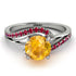 Twist Shank Yellow Diamond Engagement Ring - Maria No. 1012 image 2