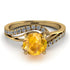 Twist Shank Yellow Diamond Engagement Ring - Maria No. 1001 image 2