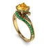 Twist Shank Yellow Diamond Engagement Ring - Maria No. 1004 image 1