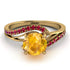 Twist Shank Yellow Diamond Engagement Ring - Maria No. 1010 image 2