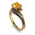 Twist Shank Yellow Diamond Engagement Ring - Maria No. 1013 image 1