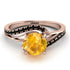 Twist Shank Yellow Diamond Engagement Ring - Maria No. 1008 image 2