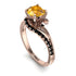 Twist Shank Yellow Diamond Engagement Ring - Maria No. 1008 image 1